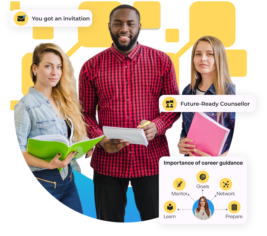 Educator using the Future-Ready Guidance Platform to track student progress.